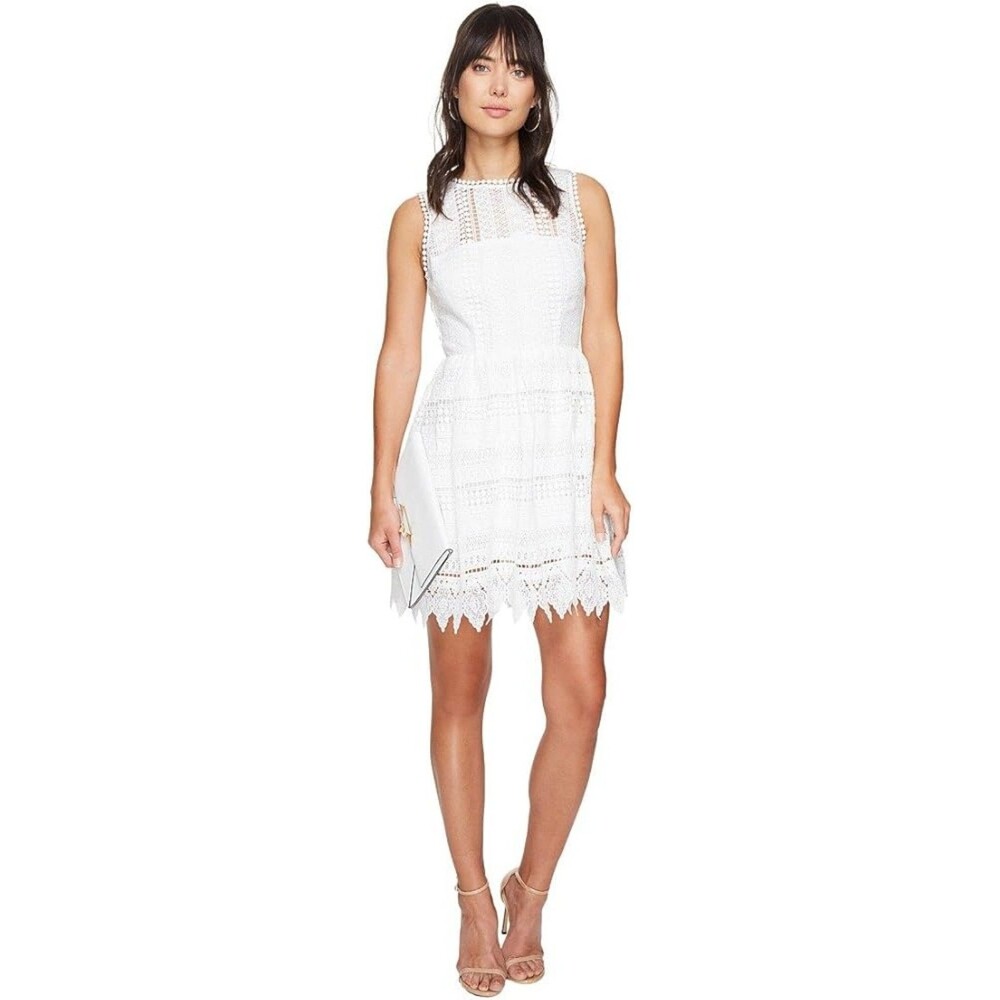 Steven Madden White Crochet Lace Dress NEW